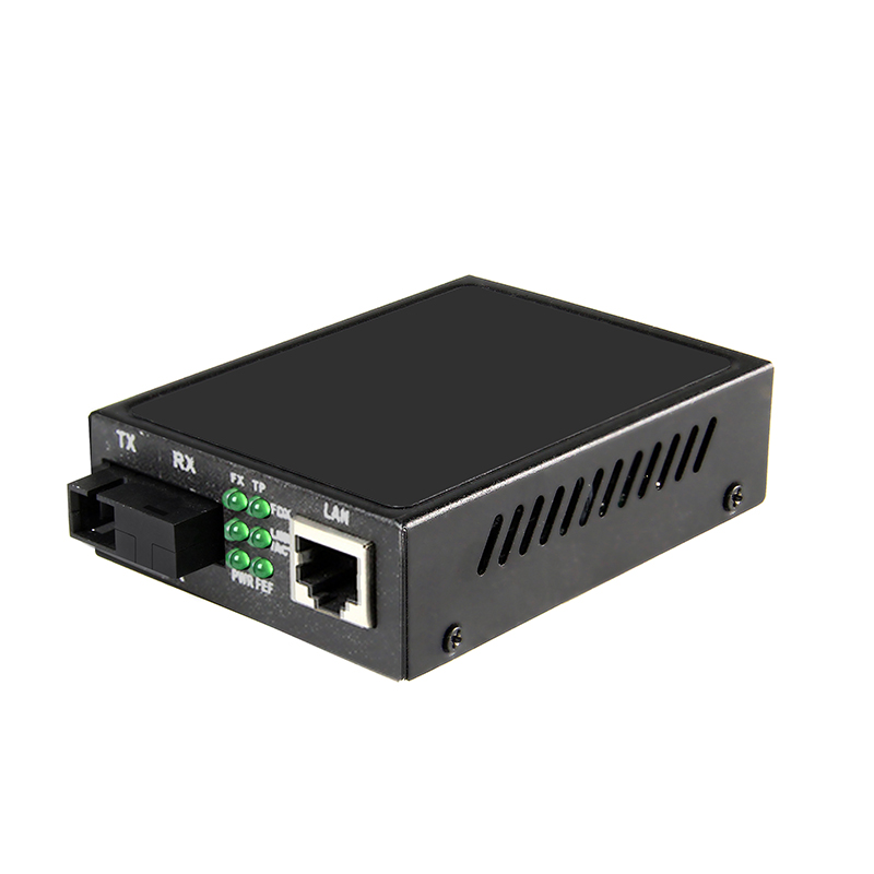 10/100/1000Base-TX to 100Base-BX Bi-di TX1310/RX1550nm 40km Fiber Optic Media Converter